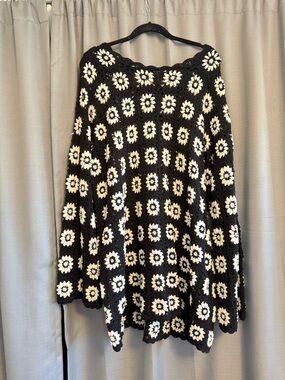 Show Me Your MuMu Black and Cream Crochet Mini Dress